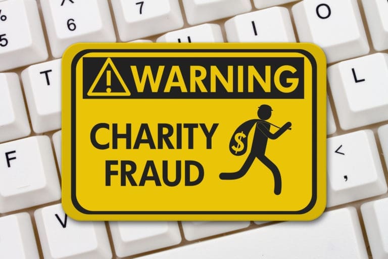Charity Fraud warning sign