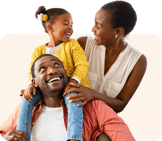 Black Family Mom Dad Kid