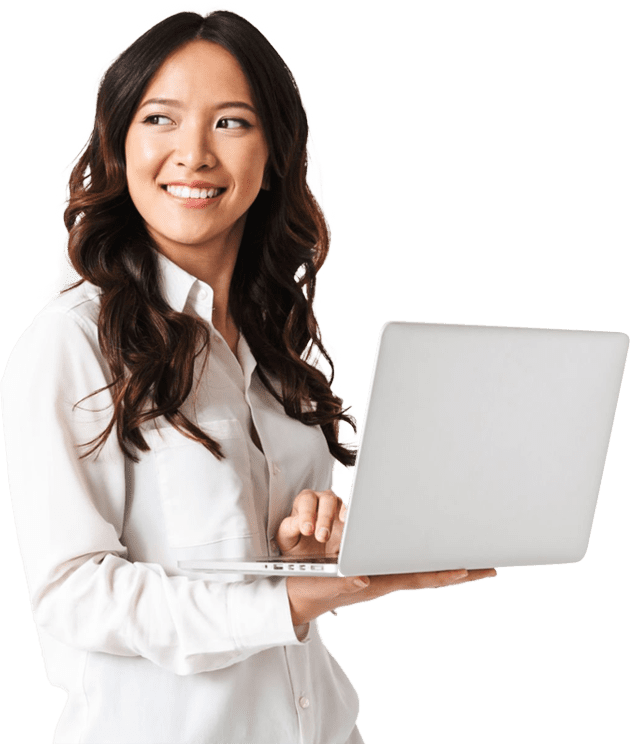 Woman Holding Laptop